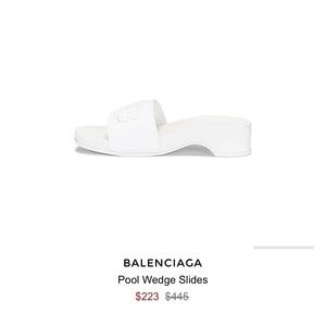 Balenciaga pool wedge slides